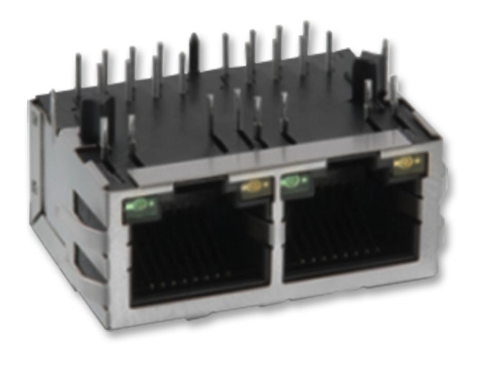 7499021125 JACK, MODULAR, RJ45, 2PORT, 8P8C WURTH ELEKTRONIK