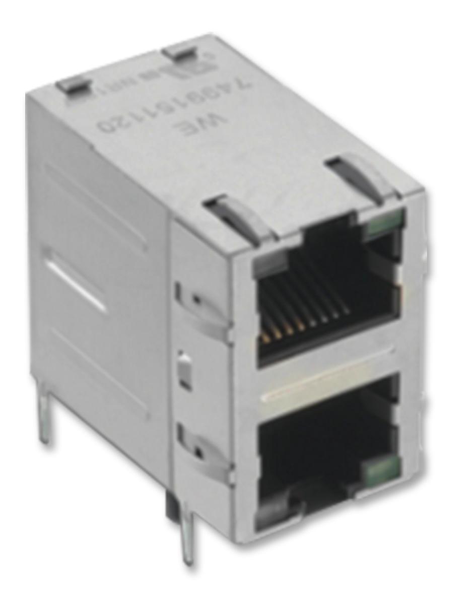 7499151120 JACK, MODULAR, RJ45, 2PORT, 8P8C WURTH ELEKTRONIK