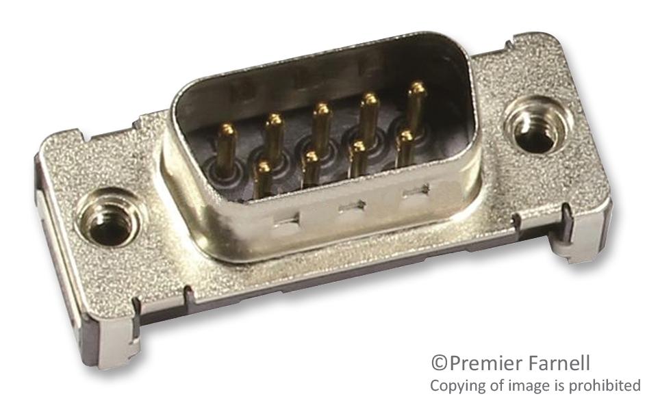 09 55 129 6812 741 D SUB, PLUG, SMT, 4-40, 9WAY, REEL HARTING