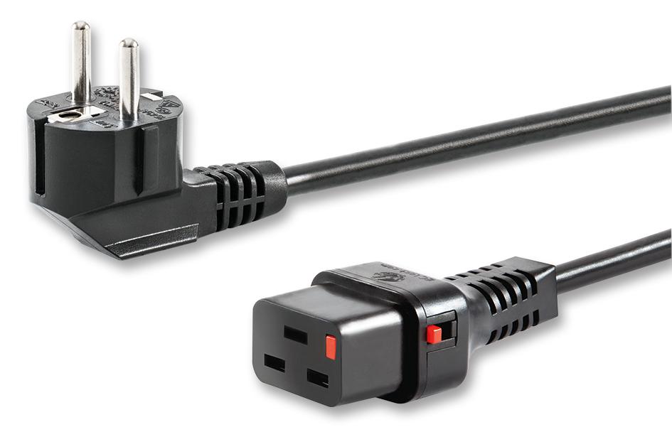IL19-EU1-H05-3150-200 POWER CORD, IEC C19 TO EU PLUG, 2M, 16A SCHAFFNER