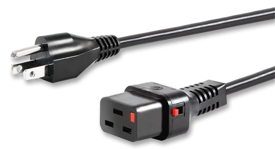 IL19-US1-SJT-3160-183 POWER CORD, IEC C19/ US PLUG, 183CM, 16A SCHAFFNER