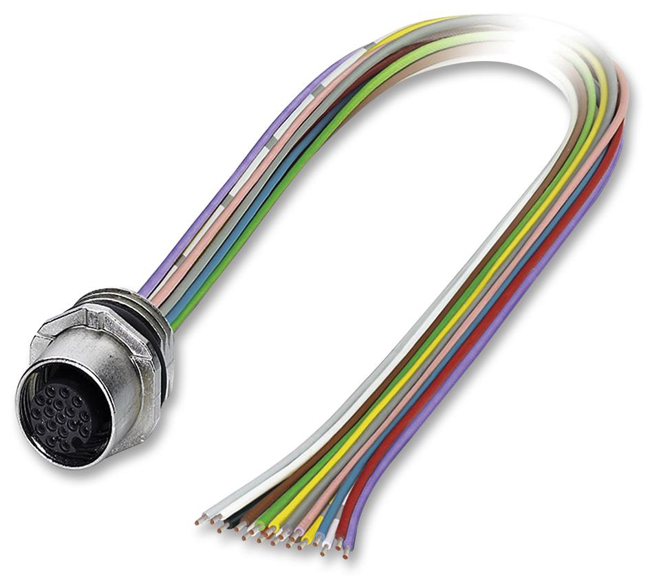 SACC-E-FS-17CON-M16/0,5 SCO CABLE ASSY, 0.5M, M12, 17WAY, RECEPTACLE PHOENIX CONTACT