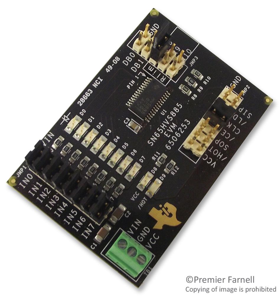 SN65HVS885EVM . EVALUATION MODULE, SERDES TEXAS INSTRUMENTS