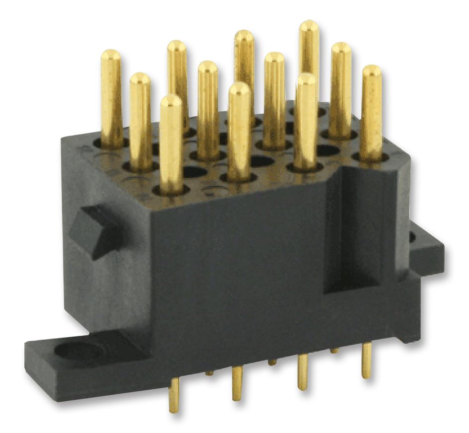 SMS12GE4J CONNECTOR, RECTANGULAR, PLUG, 12POS, PCB SOURIAU-SUNBANK / EATON