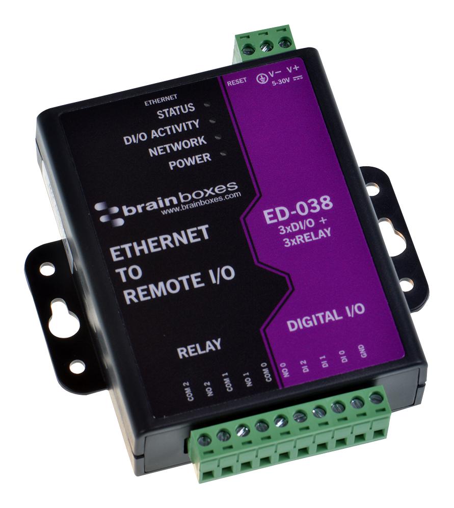 ED-038 I/O MODULE, 3 DIGITAL INPUT, 30VDC BRAINBOXES