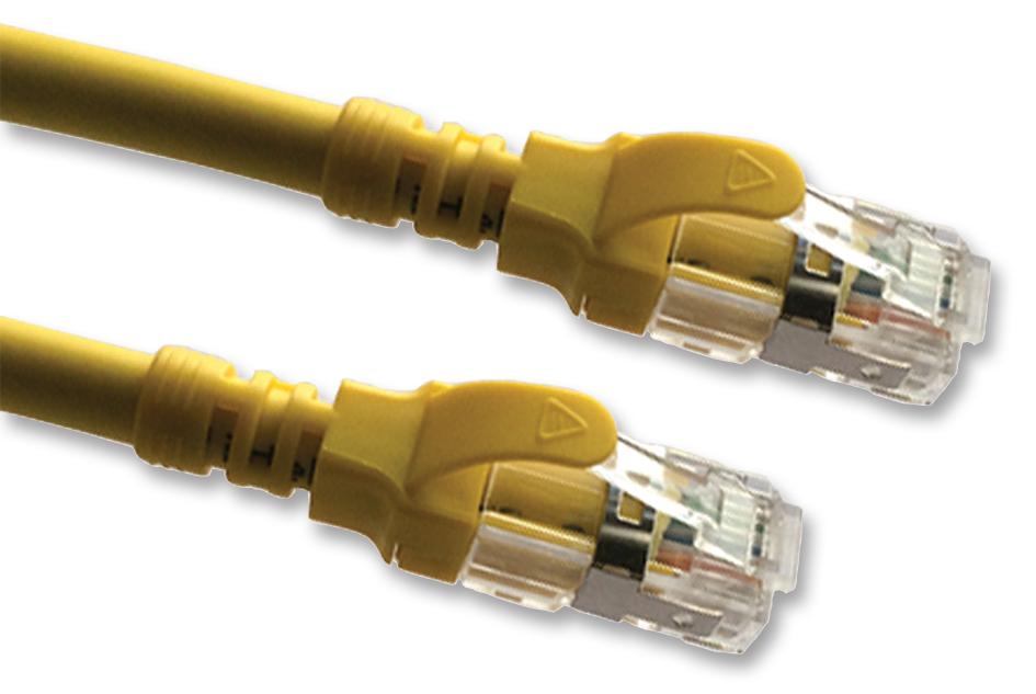2996AS-10Y PATCH LEAD, CAT6A, YELLOW, 10M VIDEK
