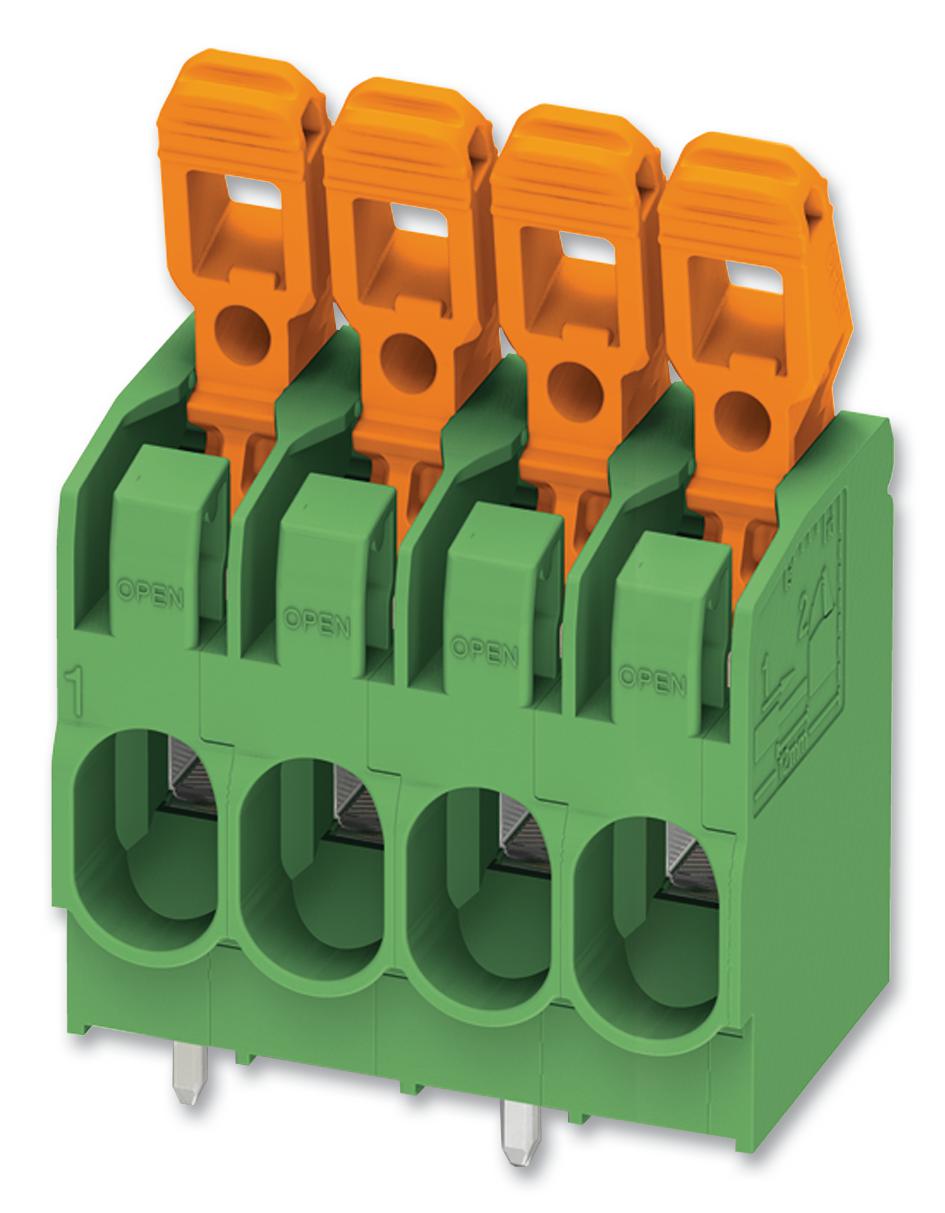 PLH 5/ 2-7,5-ZF TERMINAL BLOCK, WIRE TO BRD, 2POS, 10AWG PHOENIX CONTACT