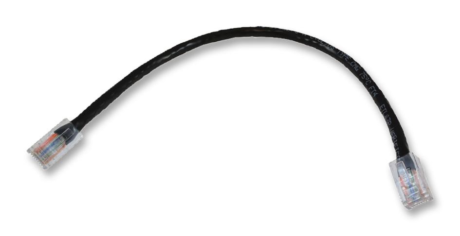 SPC23163 NETWORK CABLE, RJ45 PLUG, 1FT, BLACK PRO SIGNAL