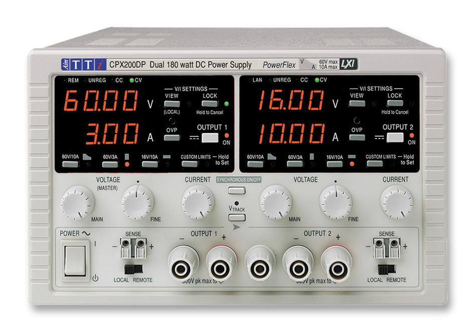 CPX200DP PSU, 2CH, 60V, 10A, PROGRAMMABLE AIM-TTI INSTRUMENTS