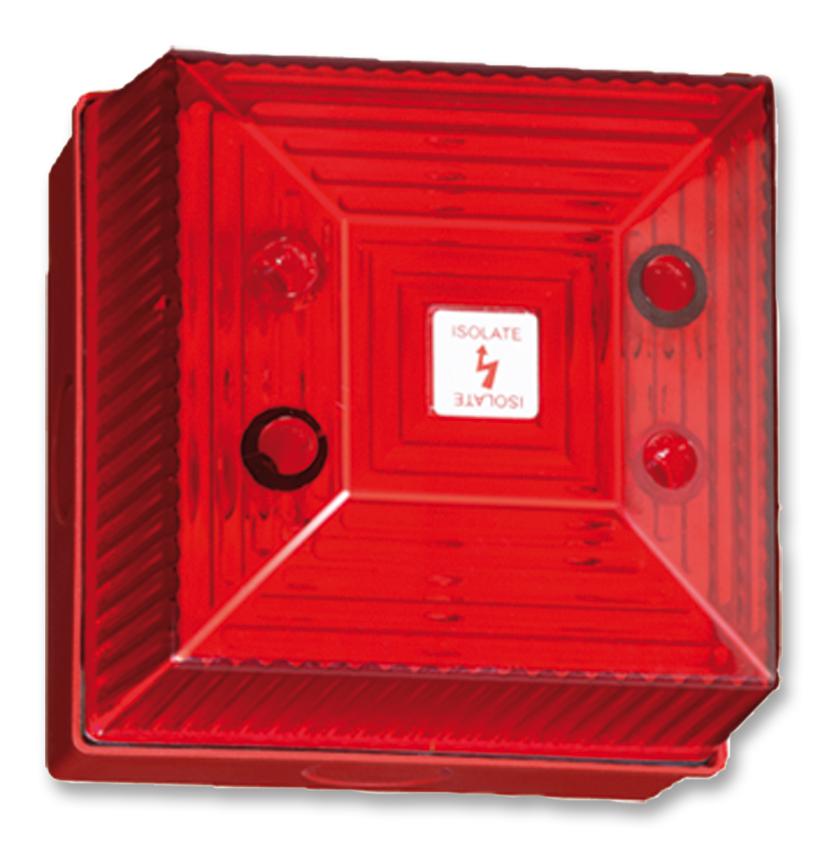 FL40/D50/R/RN VISUAL SIGNAL INDICATOR, RED, IP65 CLIFFORD AND SNELL