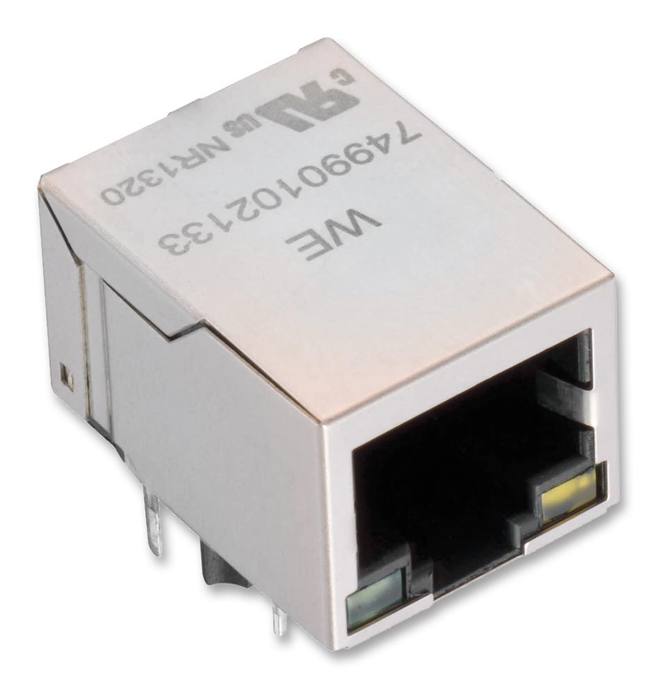 7499010441 CONN, RJ45 W/ LAN TRANSFRMR, 8P8C, 1PORT WURTH ELEKTRONIK