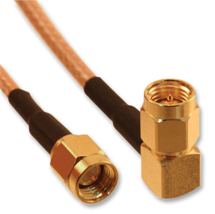 135103-03-M0.50 COAXIAL CABLE, RG316/U, SMA PLUG, 0.5M AMPHENOL CONNEX