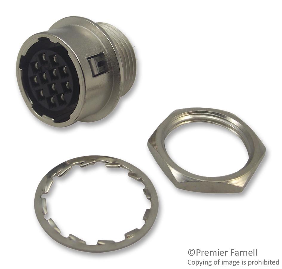 HR10A-10R-12SB(71) CIRCULAR CONNECTOR, RCPT, 10-12, PANEL HIROSE(HRS)