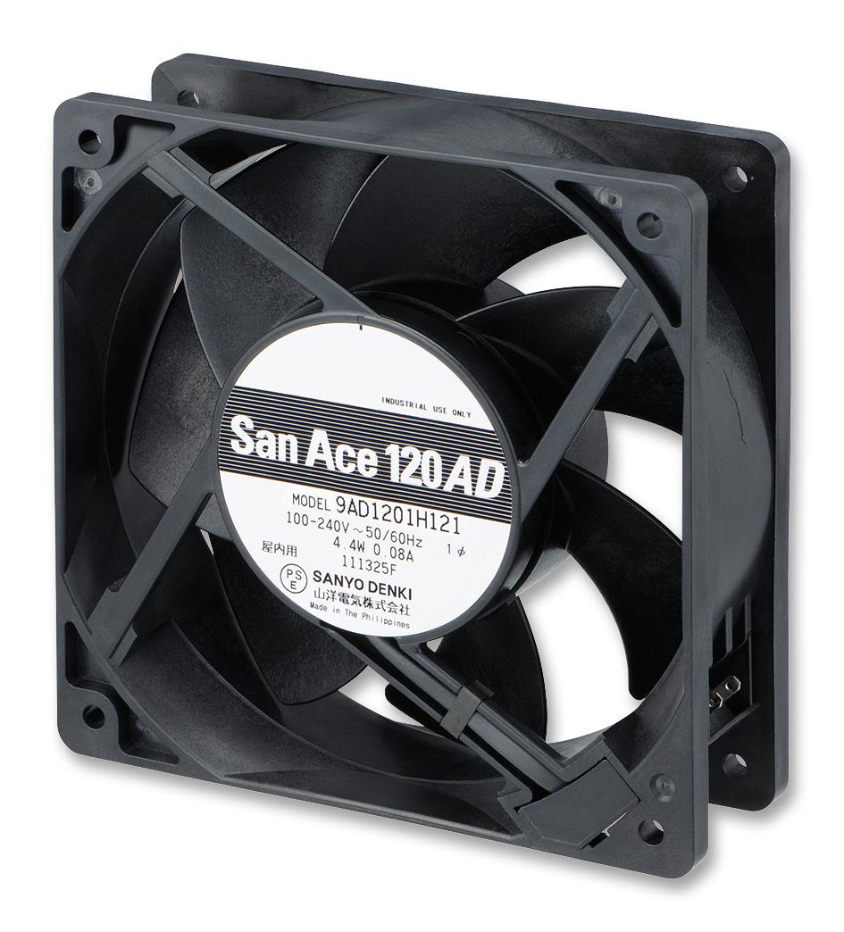 9AD1201H12 FAN,120MM 115-230VAC, 4.4W, 180M3/HR SANYO DENKI