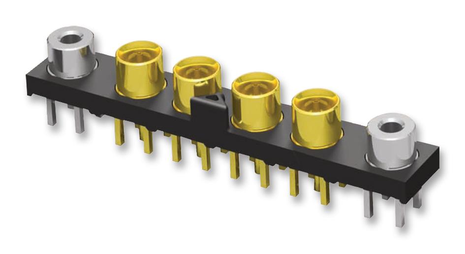 GRF1-J-P-06-E-RA-TH1 GANGED MICRO-MINI RF, 6 JACK, 50OHM, PCB SAMTEC