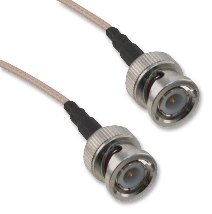 115101-01-M0.50 COAXIAL CABLE, RG316/U, BNC PLUG, 0.5M AMPHENOL CONNEX