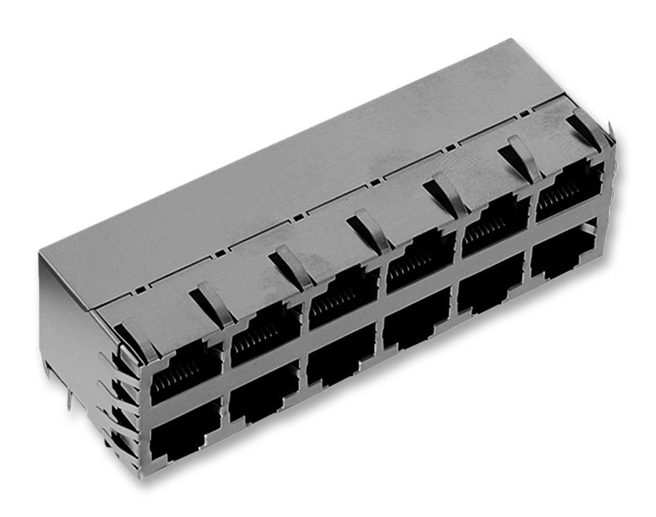 615096243321 CONN, RJ45, JACK, SHLD, 2X6 PORT, 8P8C WURTH ELEKTRONIK