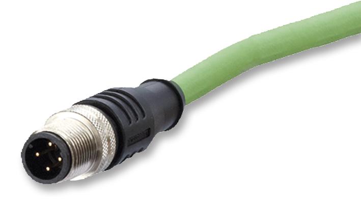 142M1D10010 SENSOR CABLE, M12 PLUG 4POS-FREE END, 1M METZ CONNECT