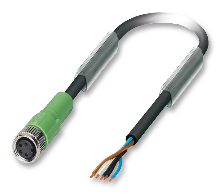 SAC-4P- 3,0-PUR/M 8FS SENSOR CABLE, 4POS, M8 SOCKET, 3M PHOENIX CONTACT