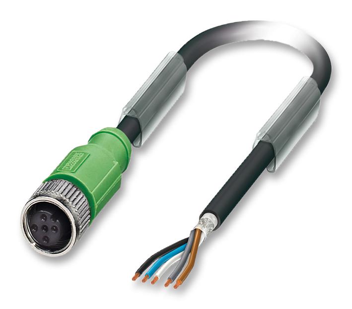 SAC-5P- 5,0-PUR/M12FS SH SENSOR CABLE, 5POS, M12 SOCKET, 5M PHOENIX CONTACT