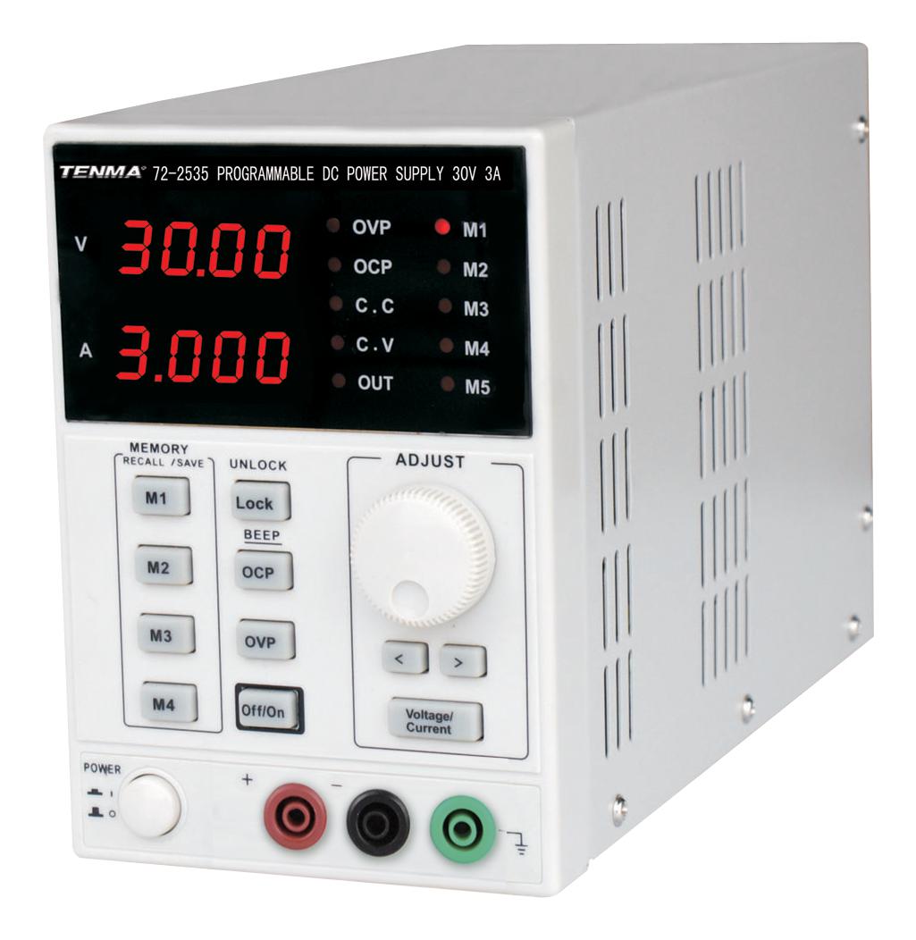 72-2535 POWER SUPPLY, 1CH, 30V, 3A, PROG TENMA