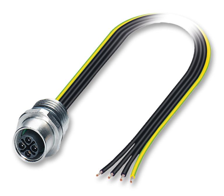 SACC-E-M12FSS-4CON-M16/0,5 PE SENSOR LEAD, M12 SOCKET, 4POS PHOENIX CONTACT