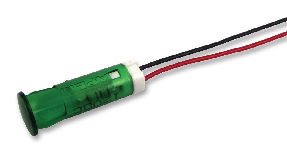 QS83XXG24 INDICATOR, LED PANEL MNT, 8MM, GREEN APEM