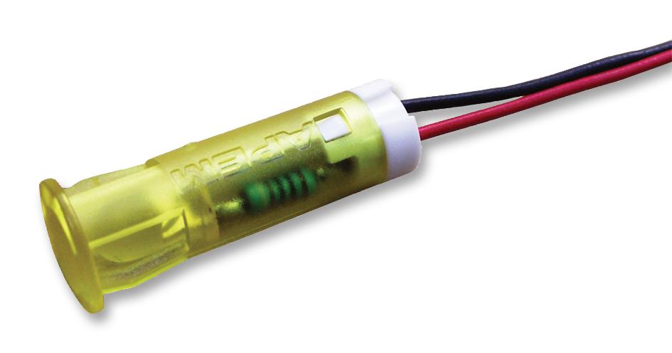QS83XXHY110 INDICATOR, LED PANEL MNT, 8MM, YELLOW APEM
