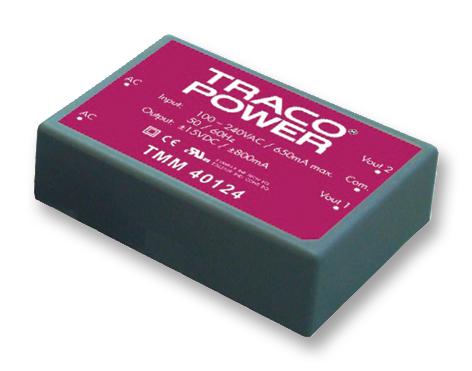 TMM 40212 POWER SUPPLY, AC-DC, MEDICAL, 2 O/P, 40W TRACO POWER