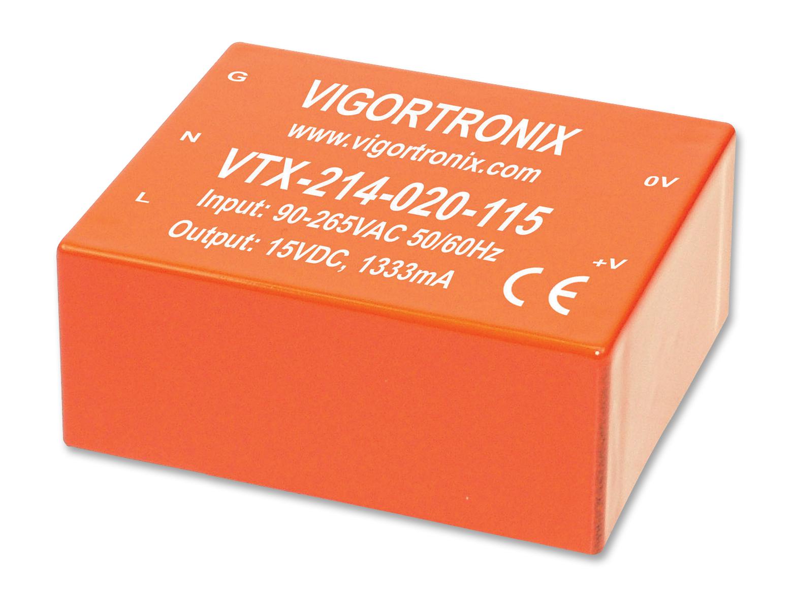 VTX-214-020-105 POWER SUPPLY, AC-DC, 5V, 4A VIGORTRONIX