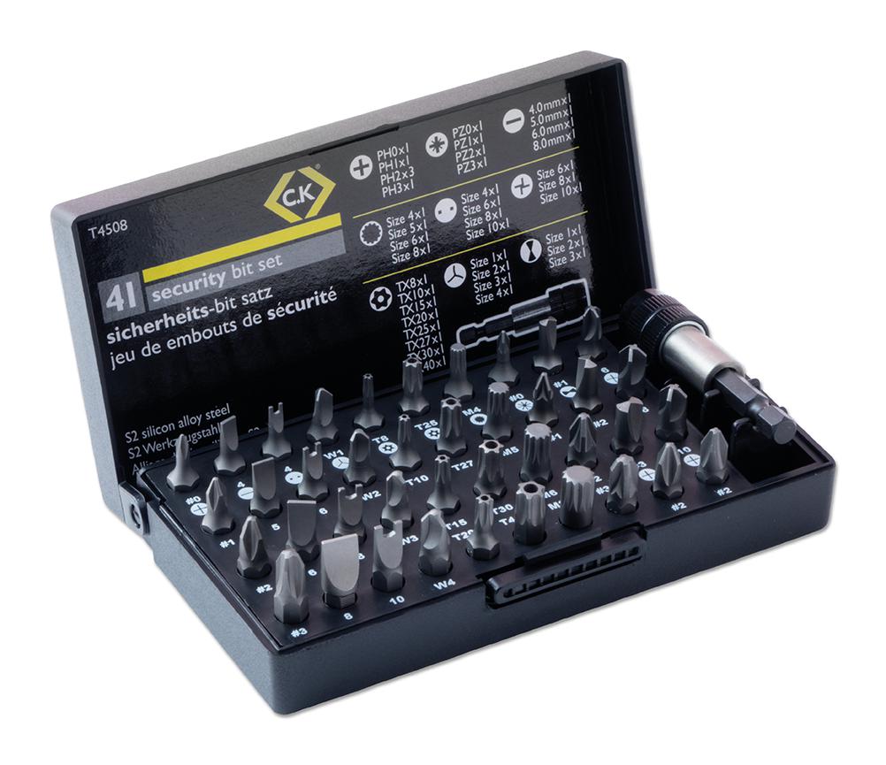 T4508 SECURITY SCREWDRIVER BIT SET, 41PCS CK TOOLS