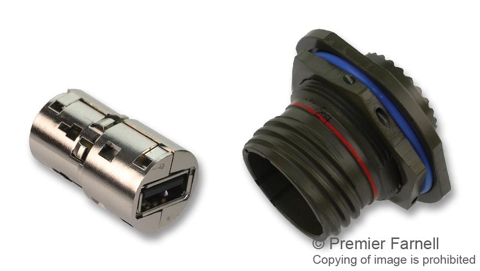USBFTV71G USB ADAPTER, 2.0 TYPE A RCPT-RCPT AMPHENOL SOCAPEX