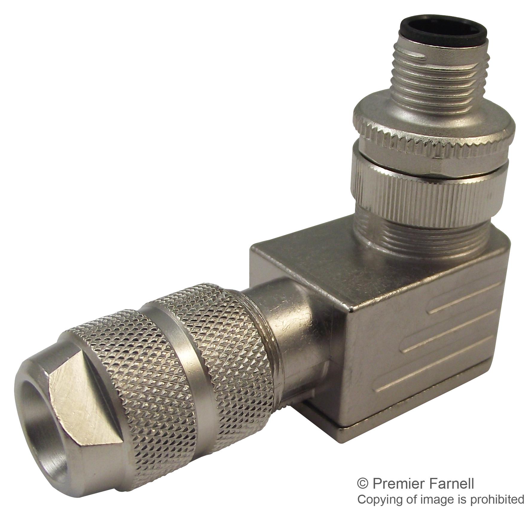 T4113012051-000 SENSOR CONNECTOR, M12, PLUG, 5POS TE CONNECTIVITY
