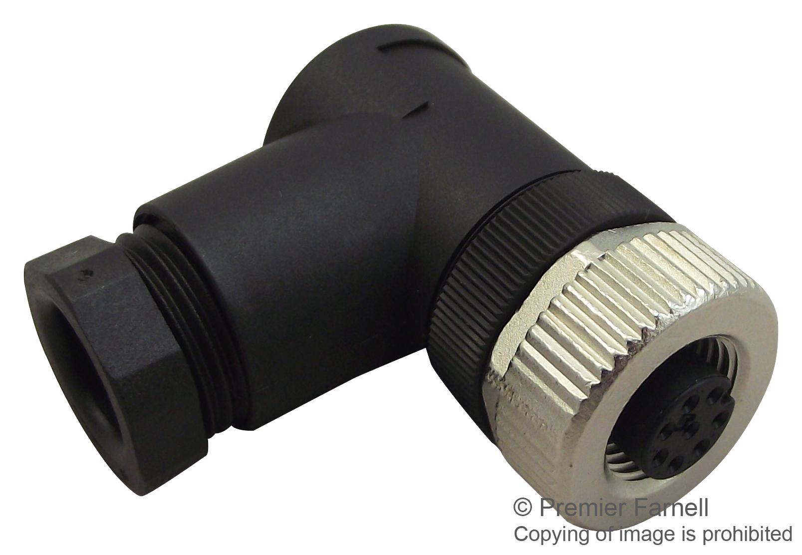 T4112001081-000 SENSOR CONNECTOR, M12, RCPT, 8POS TE CONNECTIVITY