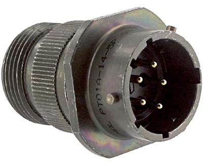 MS3111E8-4PW CIRCULAR CONNECTOR, RCPT, 8-4, CABLE AMPHENOL