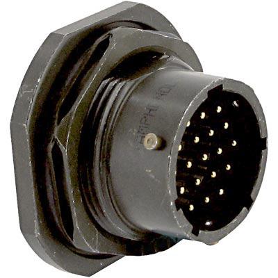 MS3114F14-19P CIRCULAR CONNECTOR, RCPT, 14-19, JAM NUT AMPHENOL