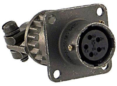 PT00A16-8SY-SR CIRCULAR CONNECTOR, RCPT, 16-8, FLANGE AMPHENOL