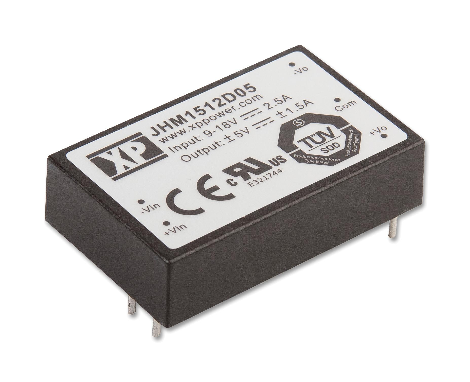 JHM1512S05 DC-DC CONV, MEDICAL, 5V, 3A, DIP XP POWER