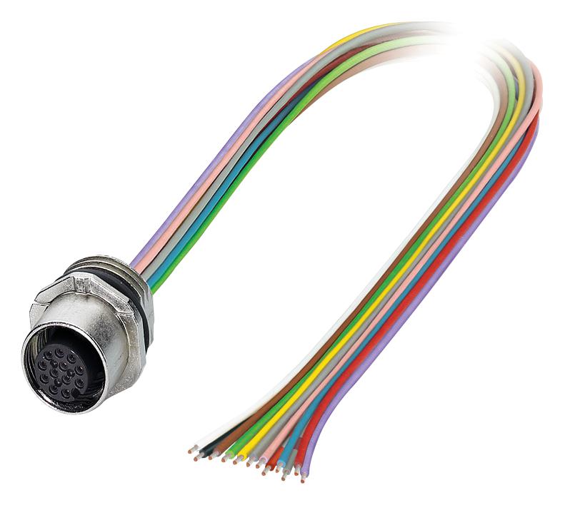SACC-E-M12FS-12CON-M16/0,5 VA SENSOR CORD, 12P, M12 RCPT-FREE END PHOENIX CONTACT