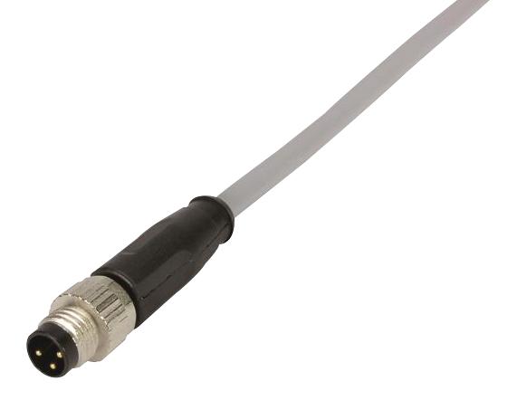 21 34 808 3380 010 SENSOR CORD, 3P, M8 RCPT-PLUG, 1M HARTING