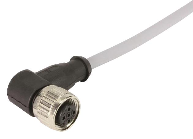 21 34 850 0484 010 SENSOR CORD, 4P, M12 RCPT-FREE END, 1M HARTING