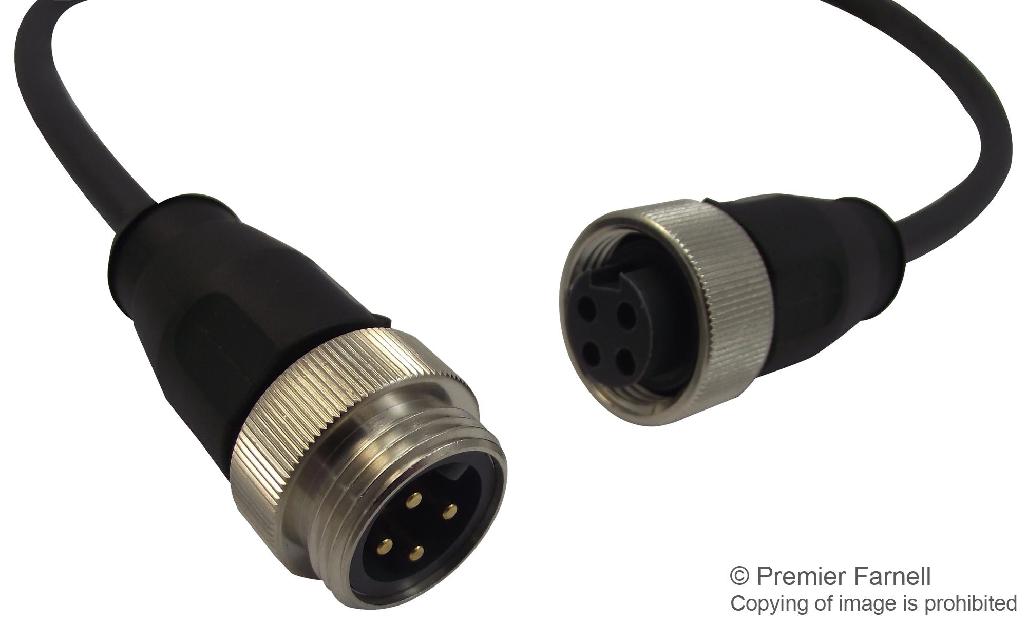 21 34 969 7496 006 SENSOR CORD, 4P, 7/8" RCPT-PLUG, 0.6M HARTING