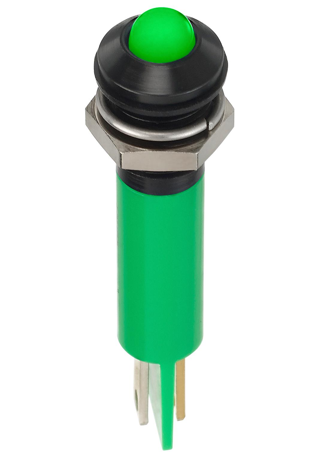 Q8P1BXXHG220E LED INDICATOR, PANEL, 8MM, GREEN, 220VAC APEM