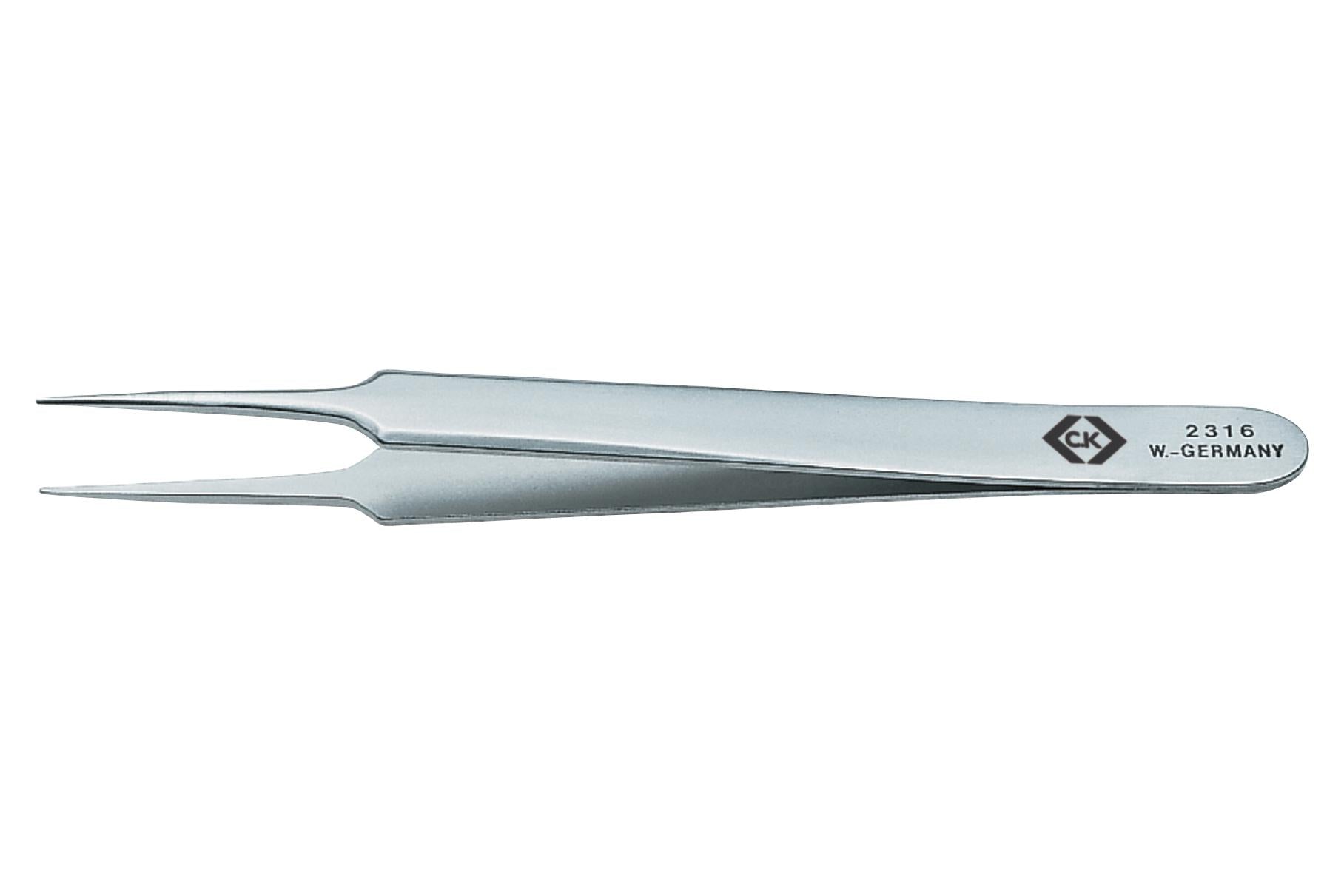 T2316 PRECISION TWEEZER, FINE TIP, 105MM CK TOOLS