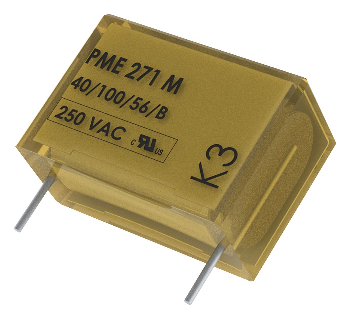 PME271M568MR30 CAP, 0.068µF, 20%, PAPER, RADIAL KEMET