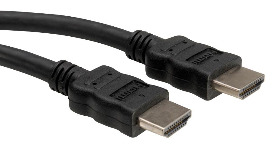 11.04.5731 AUDIO/VIDEO CABLE, HDMI A PLUG, 1M, BLK ROLINE
