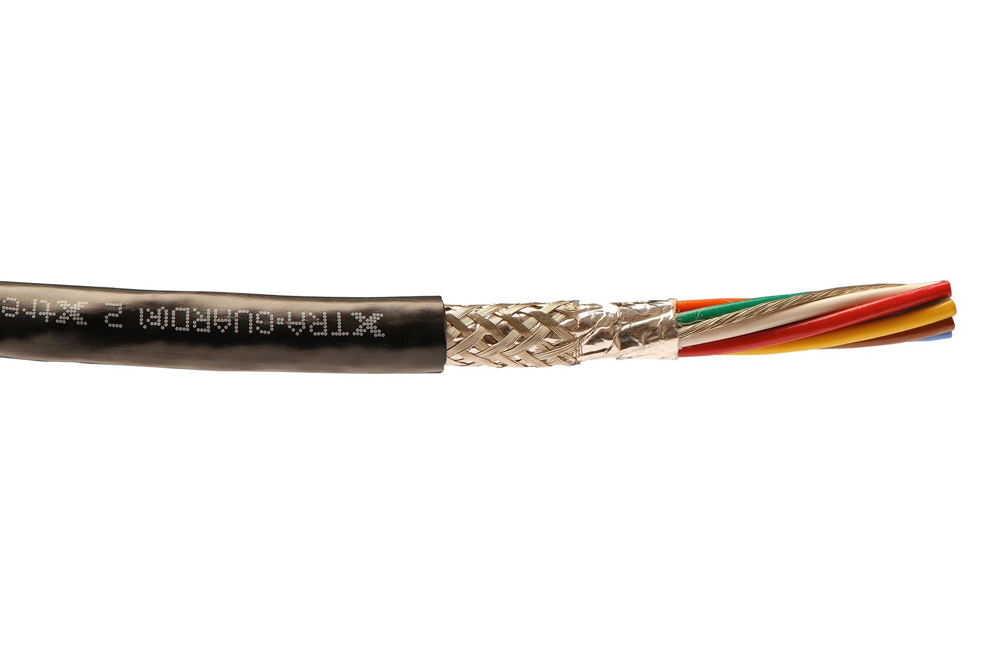 25158 BK005 SHLD FLEX CABLE, 8COND, 20AWG, 30.5M ALPHA WIRE