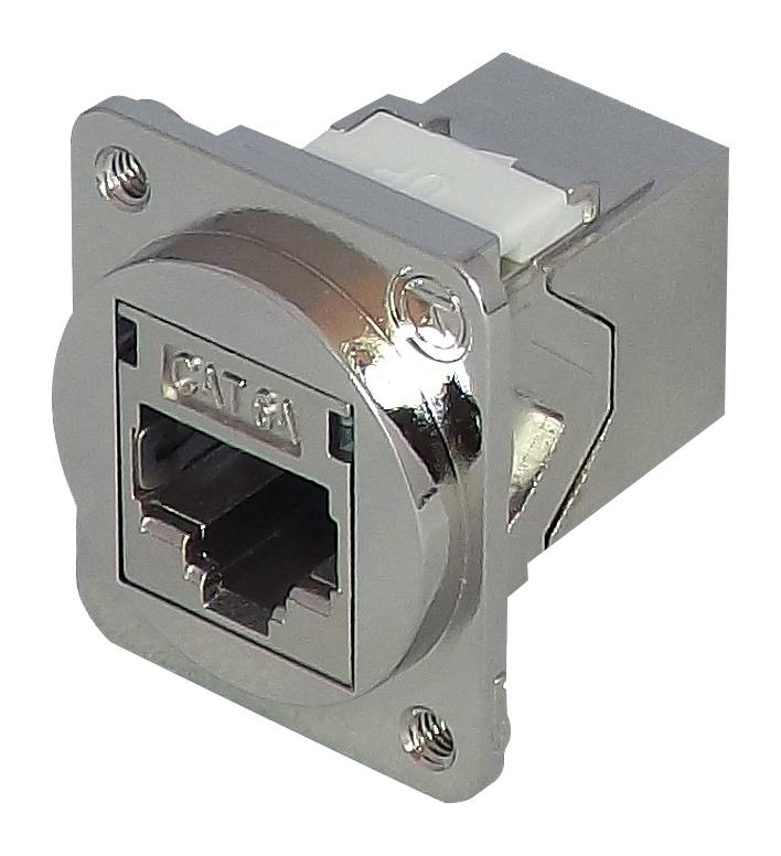 SGACK2SDSPM SHIELDED CAT6A THROUGH COUPLER, 8P8C F-F TUK