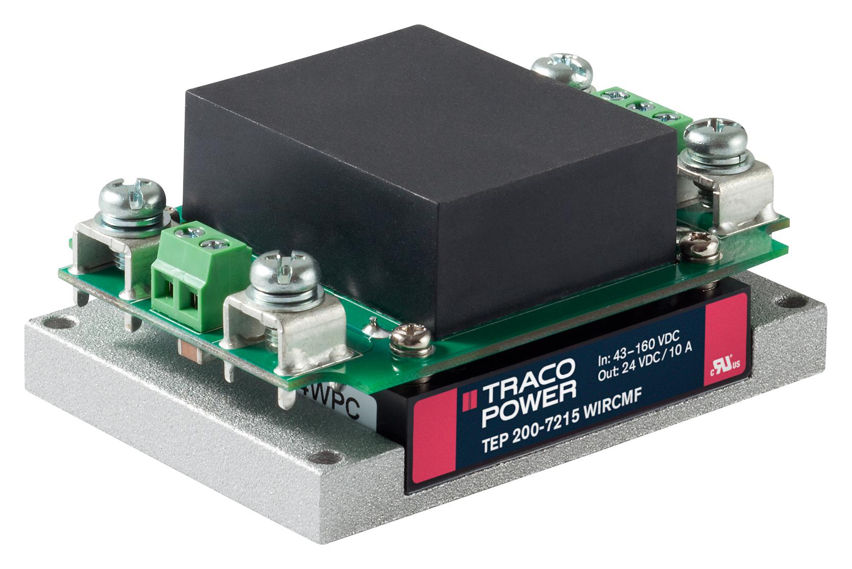 TEP 200-4813WIRCMF DC-DC CONVERTER, 1 O/P, 15V, 14A TRACO POWER