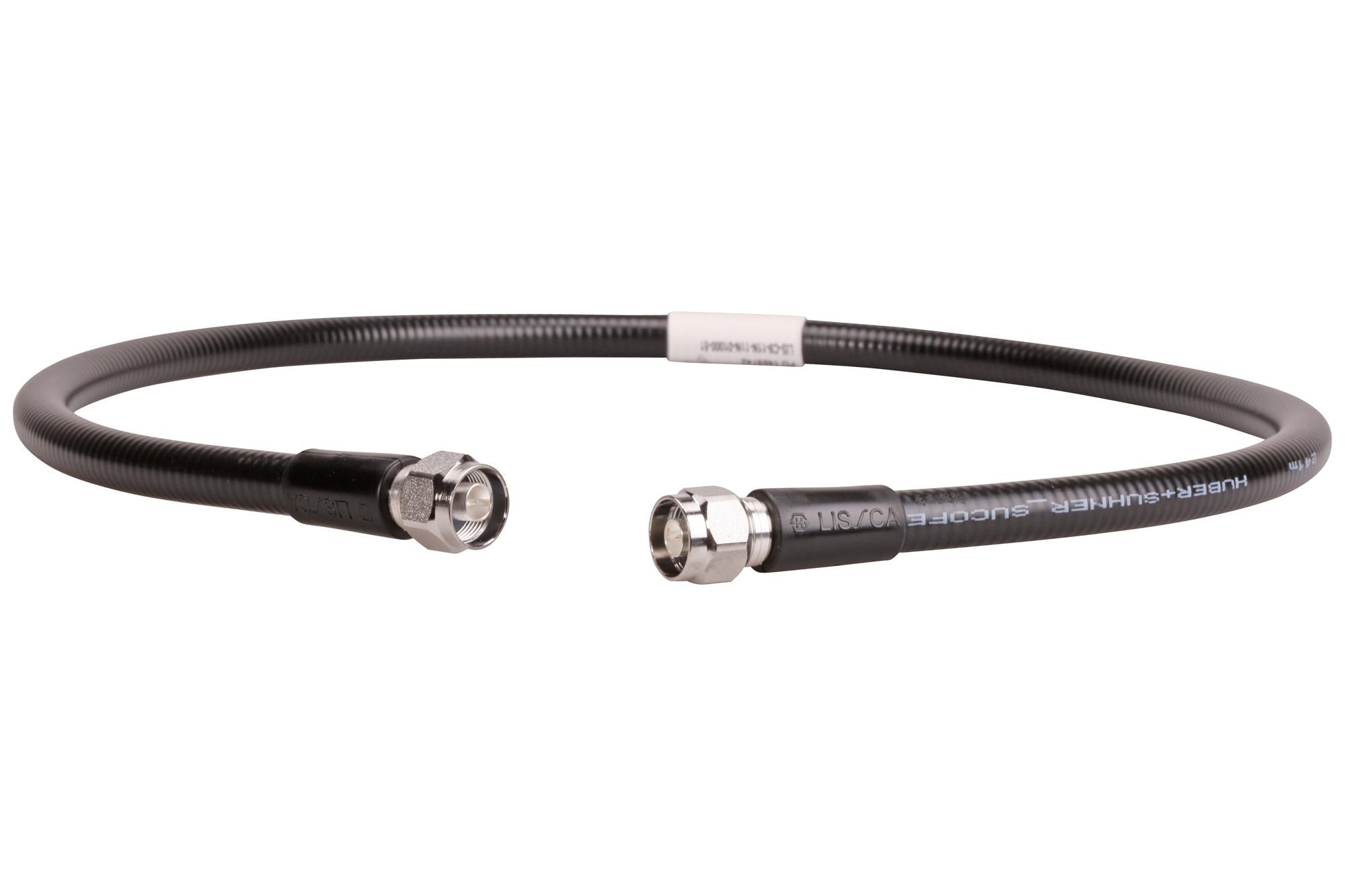 LIS-C9-11N-11N-01000-51 RF COAXIAL, N STRAIGHT PLUG, BLK, 1M HUBER+SUHNER